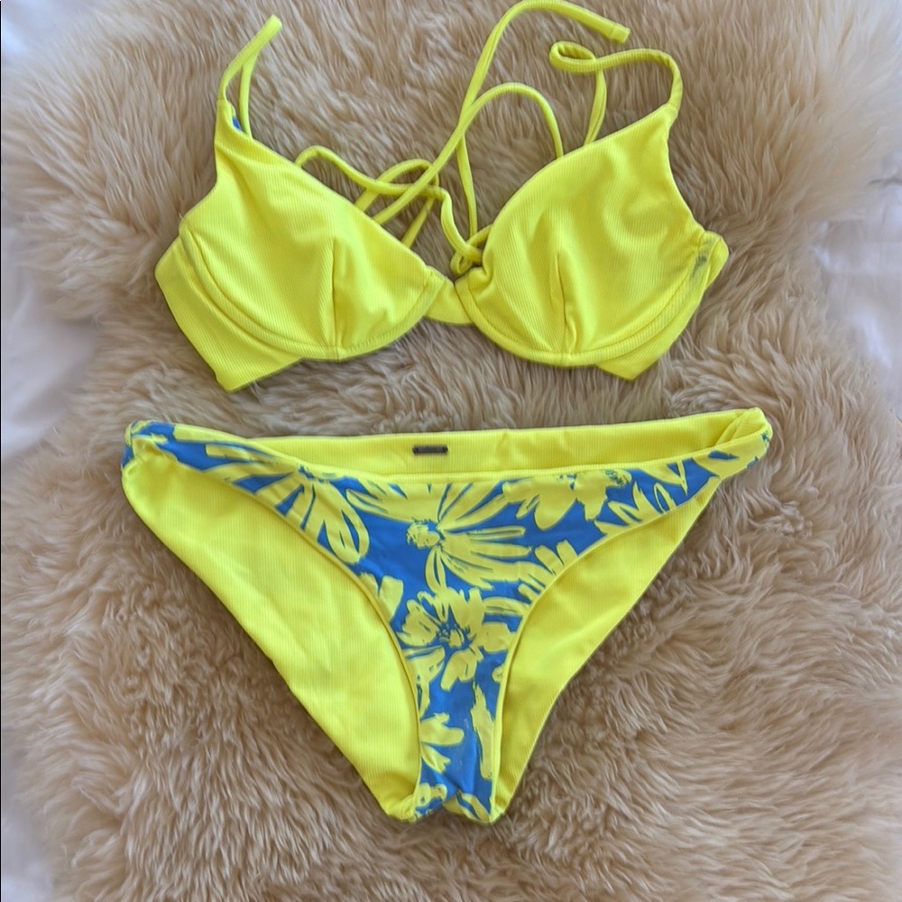 Maaji Yellow and Blue Bikini Swimwear